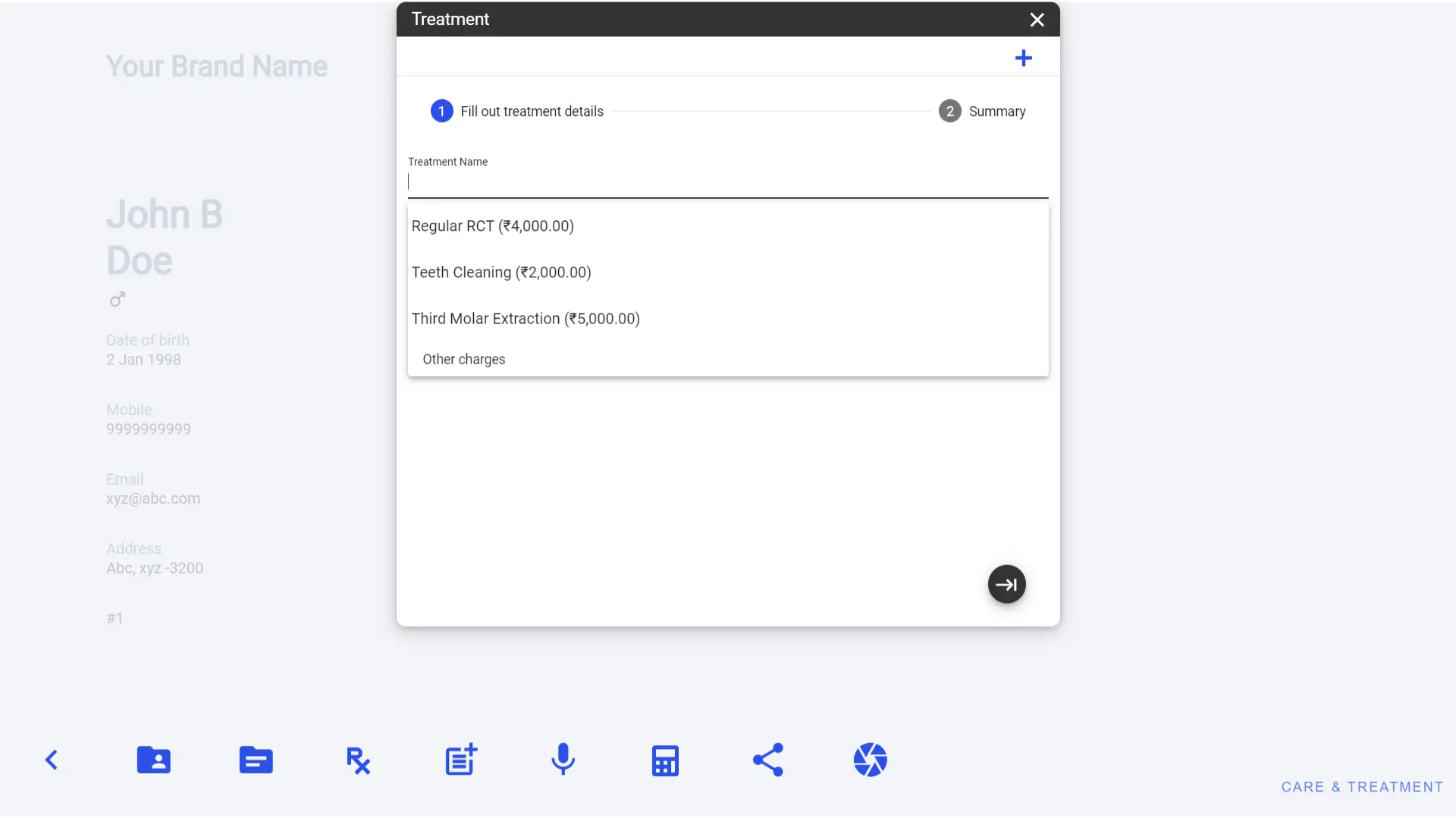 Other charges option