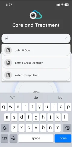 search-patient-in-mobile-app